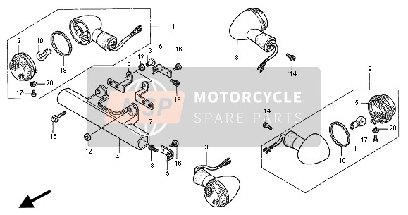 61101KE1000, Collar, Fr. Fender Settin, Honda, 1