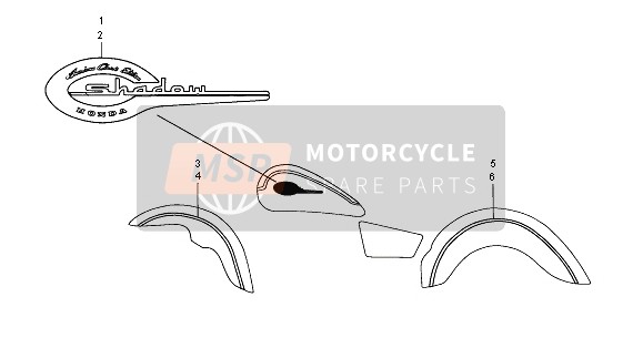 Honda VT750C2 2000 Marchio per un 2000 Honda VT750C2