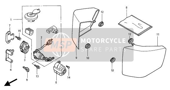 Honda VT750C 2000 SIDE COVER for a 2000 Honda VT750C