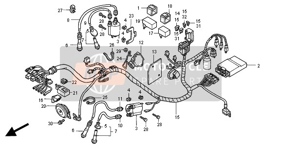 Honda VT750C 2000 WIRE HARNESS  for a 2000 Honda VT750C