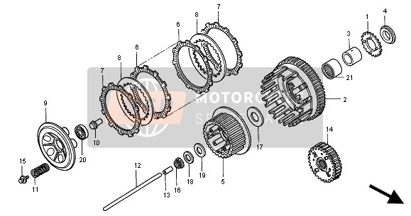 Honda VT1100C2 2000 CLUTCH for a 2000 Honda VT1100C2