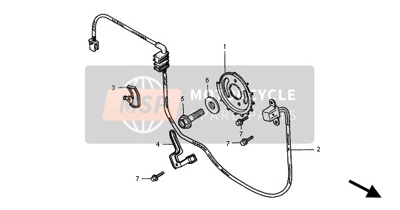 Honda VT1100C2 2000 Pulsgenerator voor een 2000 Honda VT1100C2