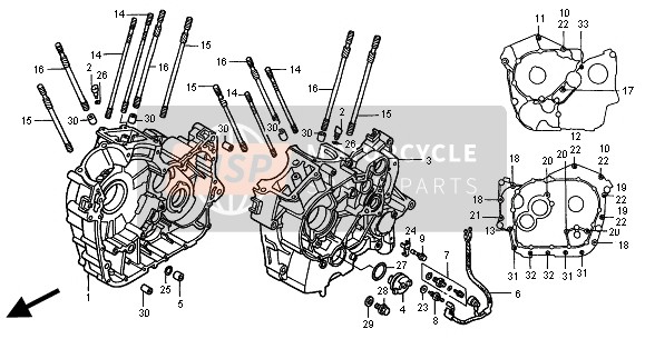 11200MCKG00, Carter Moteur Comp. G., Honda, 0