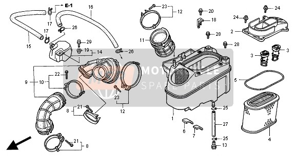 17210MM8020, Case Sub Comp., Air Cleaner, Honda, 1