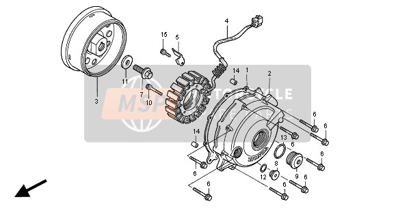 Honda VTR1000F 2000 GENERATOR  for a 2000 Honda VTR1000F