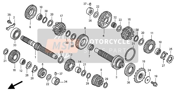 Honda VTR1000F 2000 TRANSMISSION  for a 2000 Honda VTR1000F