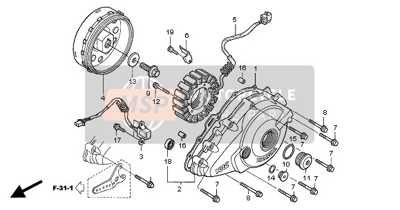 Honda VTR1000SP 2000 Generator voor een 2000 Honda VTR1000SP