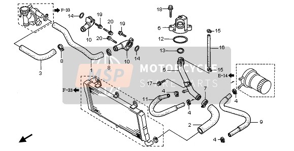 Honda ST1100 1995 WATER PIPE  for a 1995 Honda ST1100