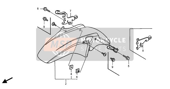 Honda CB600F 2001 VORDERER KOTFLÜGEL für ein 2001 Honda CB600F