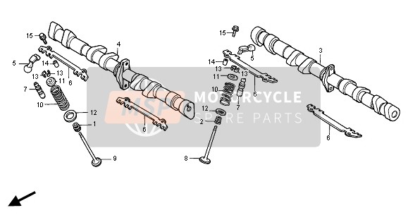 Honda CB750F2 2001 CAMSHAFT for a 2001 Honda CB750F2