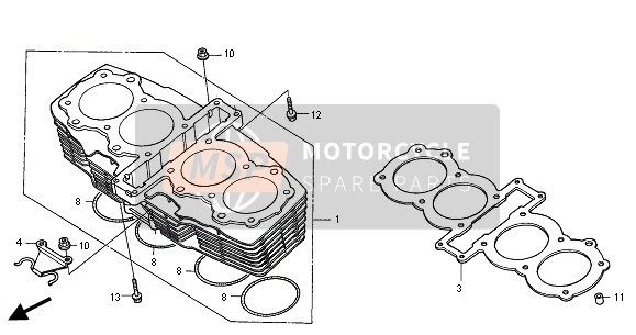 Honda CB750F2 2001 ZYLINDER für ein 2001 Honda CB750F2