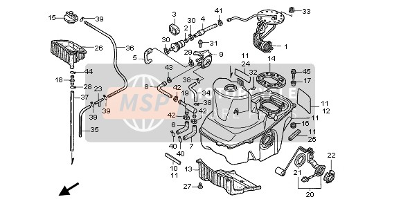 Honda ST1100 1995 Réservoir d'essence pour un 1995 Honda ST1100