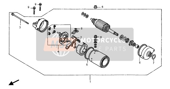 Honda CB1100SF 2001 STARTING MOTOR for a 2001 Honda CB1100SF