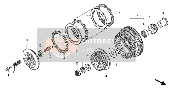 Honda CBR600F 2001 Frizione per un 2001 Honda CBR600F