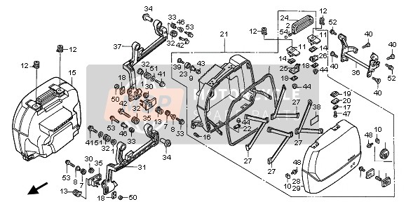 81450MAJ610ZA, Cover Comp., R. Saddlebag (Wl)* TYPE13 *(TYPE13 ), Honda, 1