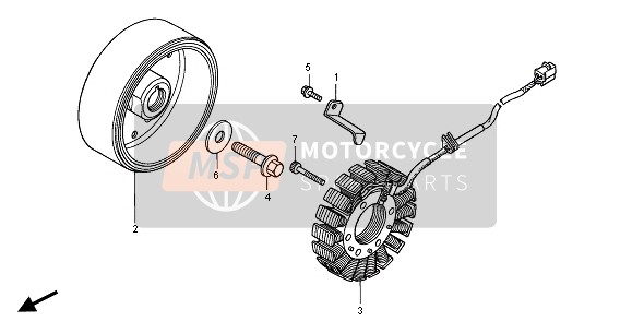 Honda CBR600FS 2001 GENERATOR for a 2001 Honda CBR600FS