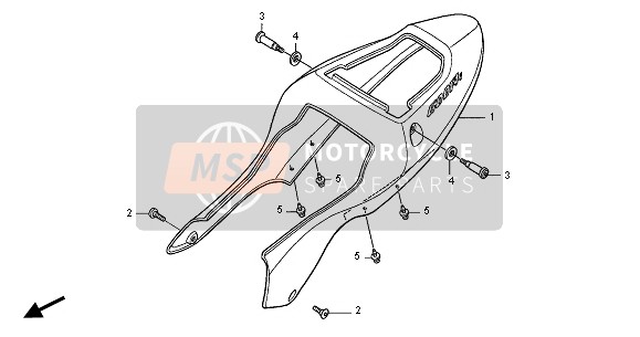 77210MBWD40ZA, Cowl Set, Rr. (Wl) *TYPE1 * (TYPE1 ), Honda, 0