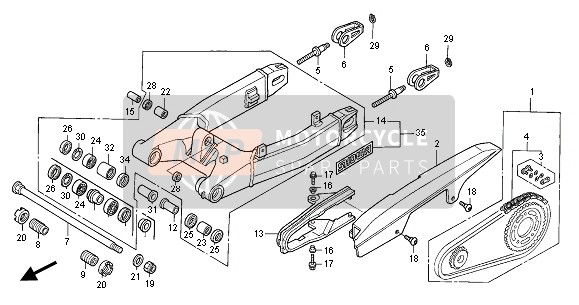 52200MBWA10ZA, Swingarm Sub Assy., Rr. *NH461M *  (NH461M Temple Black Metallic), Honda, 0