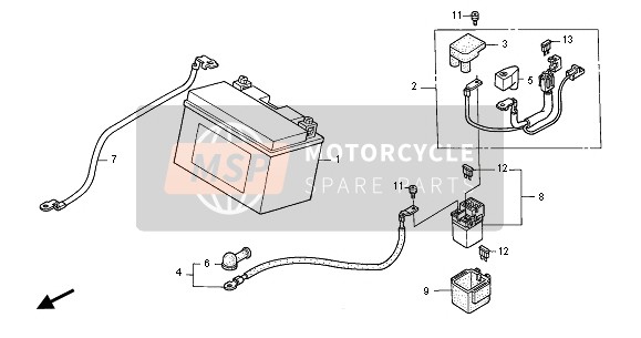 Honda CBR600FS 2001 BATTERIE für ein 2001 Honda CBR600FS