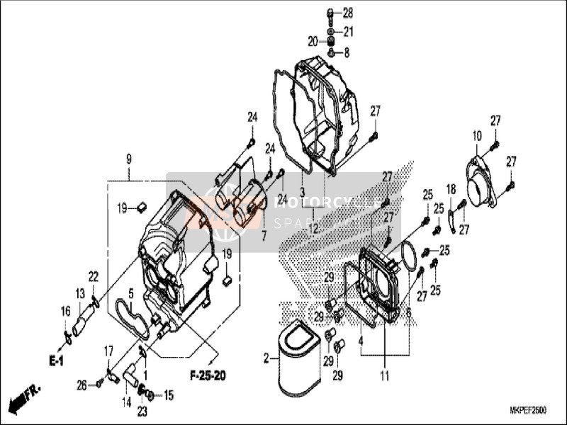 Honda CB500F 2019 Air Cleaner for a 2019 Honda CB500F