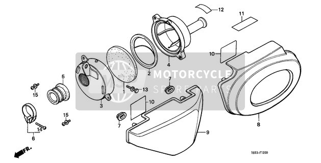 Honda Z50G 1979 Purificateur d'air/Couvercle latéral pour un 1979 Honda Z50G