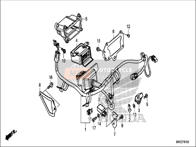 Honda GL1800DA 2019 Airbag Harness for a 2019 Honda GL1800DA