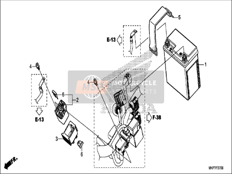 9820033000, Fuse, Blade (30A), Honda, 1