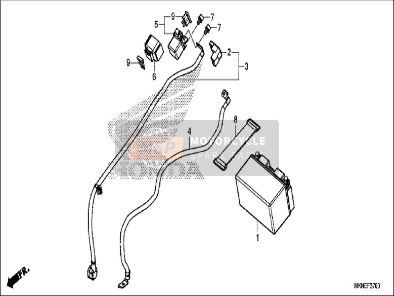 Honda CBR650RA 2019 Batterie für ein 2019 Honda CBR650RA