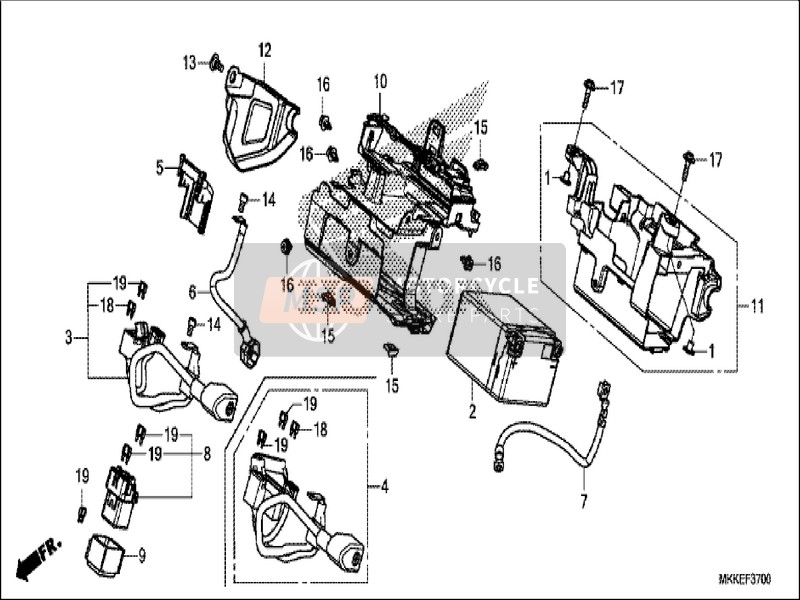 32401MKKD00, Cable, Starter Battery, Honda, 0