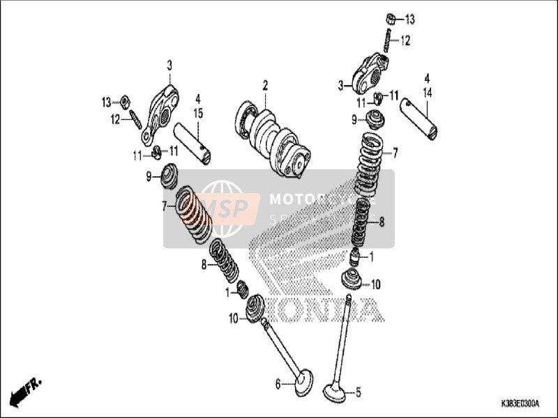 Honda CBF160 2019 Árbol de levas/Válvula para un 2019 Honda CBF160