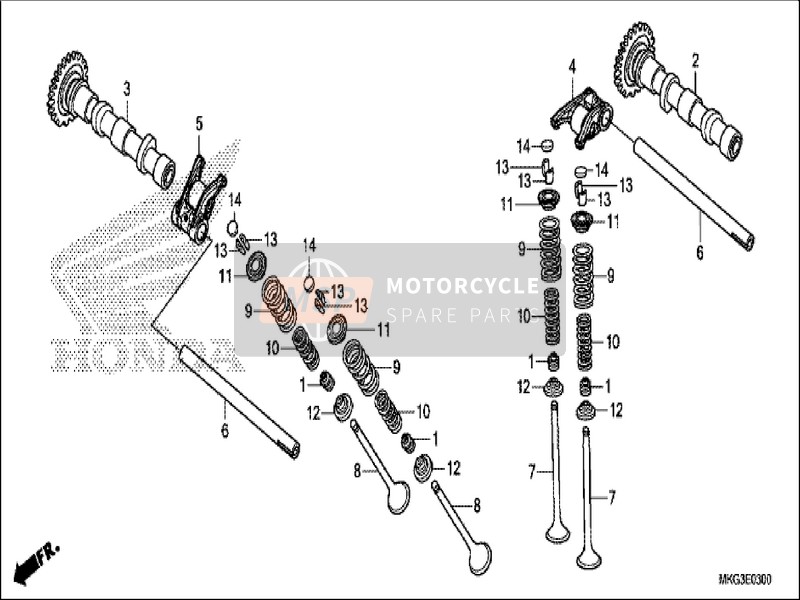 Honda CMX500A 2019 Arbre à cames/Soupape pour un 2019 Honda CMX500A