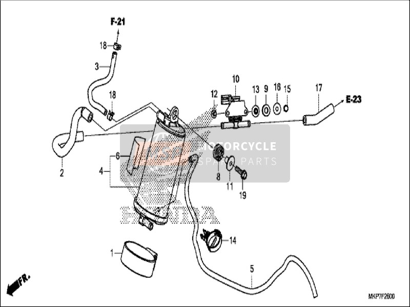 Honda CB500XA 2019 Boîte pour un 2019 Honda CB500XA