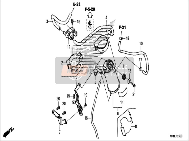 Honda CBR650RA 2019 Boîte pour un 2019 Honda CBR650RA