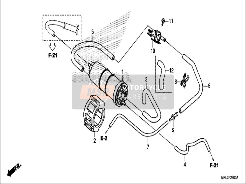 Honda NC750XA 2019 Scatola metallica per un 2019 Honda NC750XA