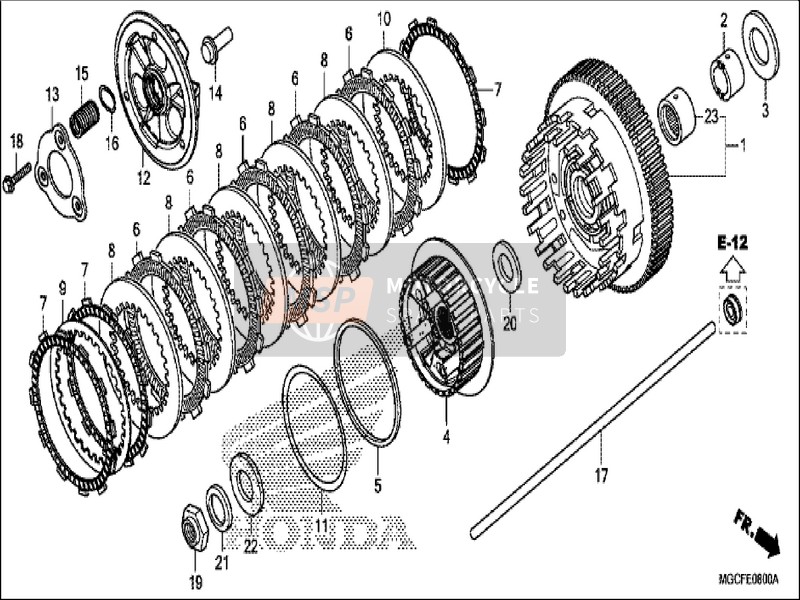 Honda CB1100CA 2019 Koppeling voor een 2019 Honda CB1100CA