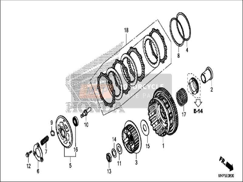 Honda CBR500RA 2019 Clutch for a 2019 Honda CBR500RA