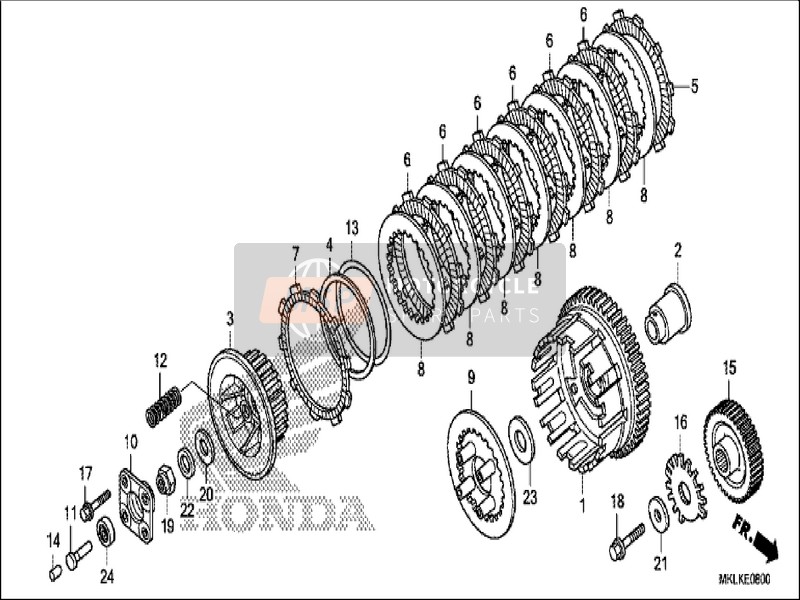 Honda NC750SA 2019 Clutch (NC750SA) for a 2019 Honda NC750SA