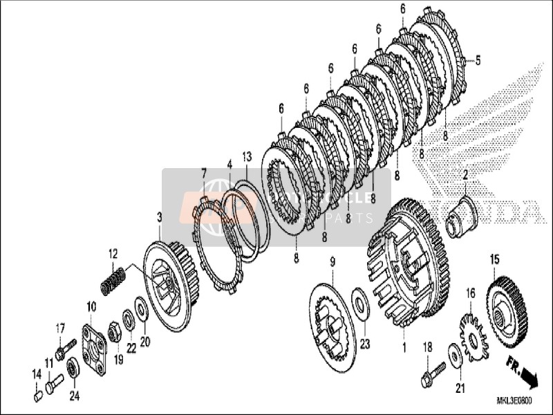 Honda NC750XA 2019 Clutch (NC750XA) for a 2019 Honda NC750XA