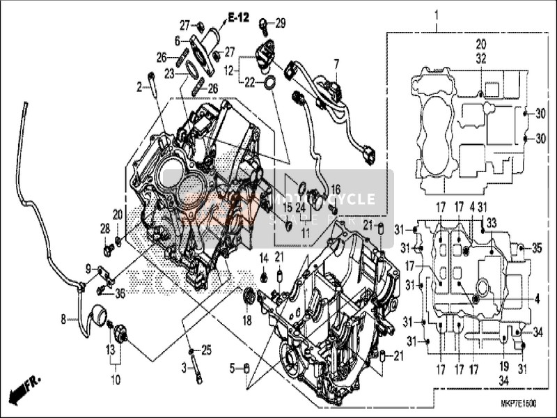 Honda CB500XA 2019 Carter per un 2019 Honda CB500XA