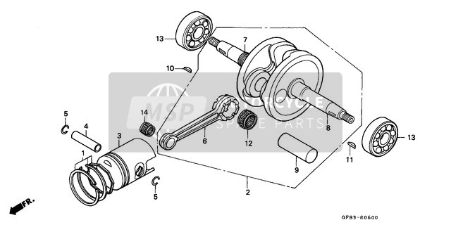 13103187023, Piston B(Std.), Honda, 4