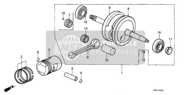 961006304000, Bearing, Radial Ball, 6304, Honda, 1