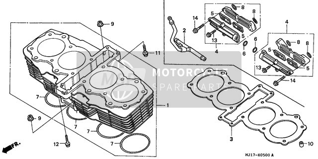 Honda CBX750P 1984 Cylindre pour un 1984 Honda CBX750P