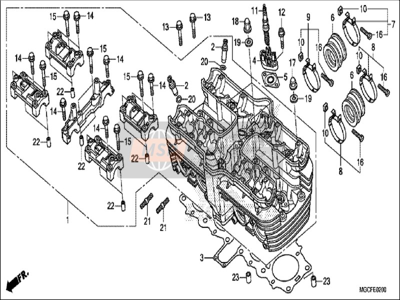 Honda CB1100CA 2019 Testata per un 2019 Honda CB1100CA