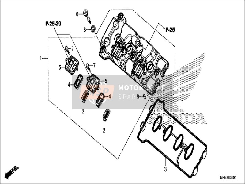 Honda CB650RA 2019 Coperchio della testata del cilindro per un 2019 Honda CB650RA