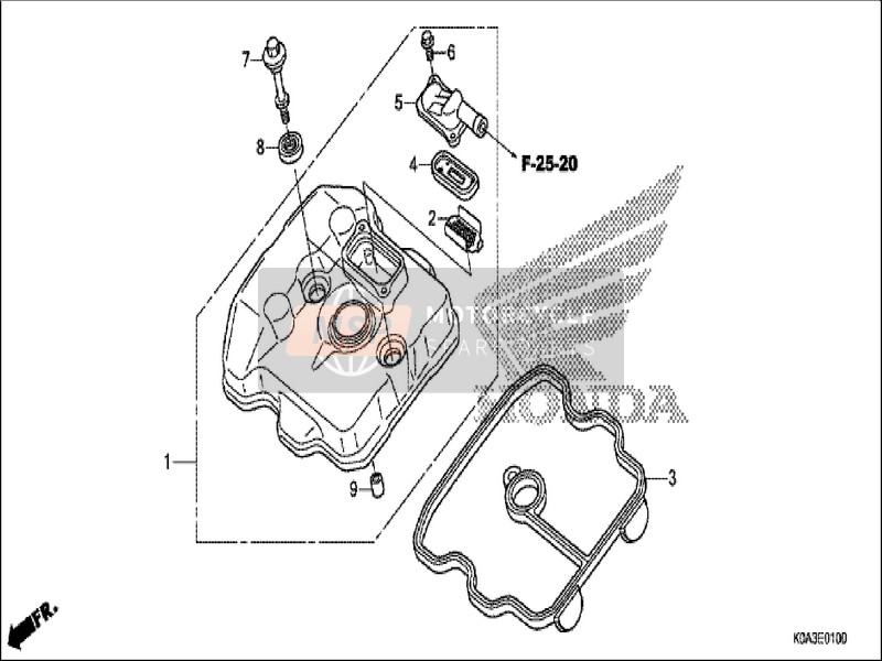 Honda CBF300NA 2019 Zylinder Kopf Abdeckung für ein 2019 Honda CBF300NA