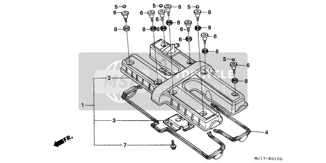 Honda CBX750P 1984 Cylinder Head Cover for a 1984 Honda CBX750P