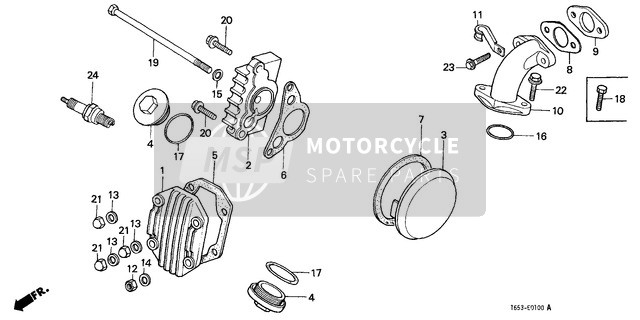 Honda Z50J 1979 Cylinder Hoofd Cover voor een 1979 Honda Z50J