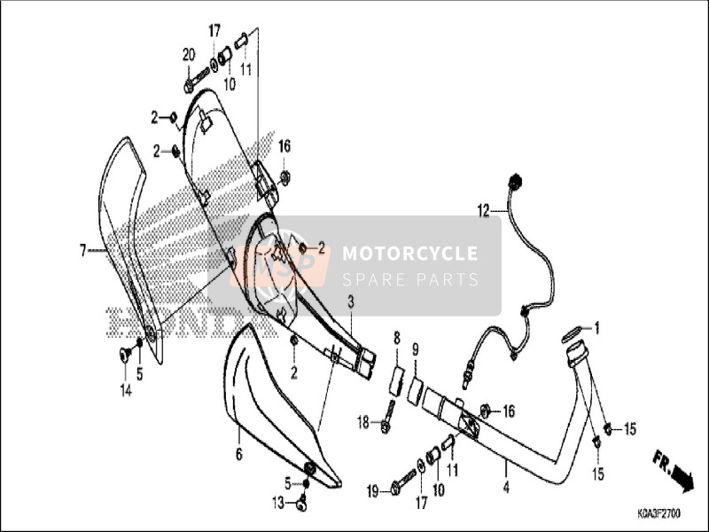 Honda CBF300NA 2019 Schalldämpfer für ein 2019 Honda CBF300NA