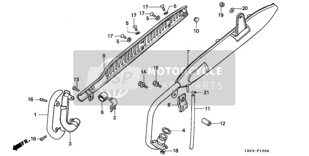 90305098670, Nut,Stay,Muffler, Honda, 0