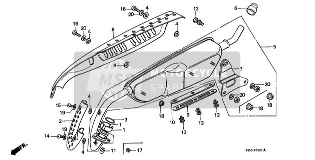 18240165600ZA, Cover A, Ex. Pipe *NH106 * (NH106 Heatproof Black), Honda, 1